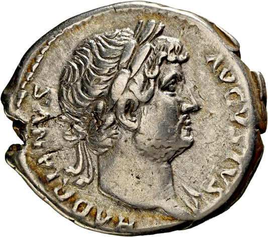 Roman Empire - Hadrian - Silver Denarius - NGC Ch VF - RIC:848