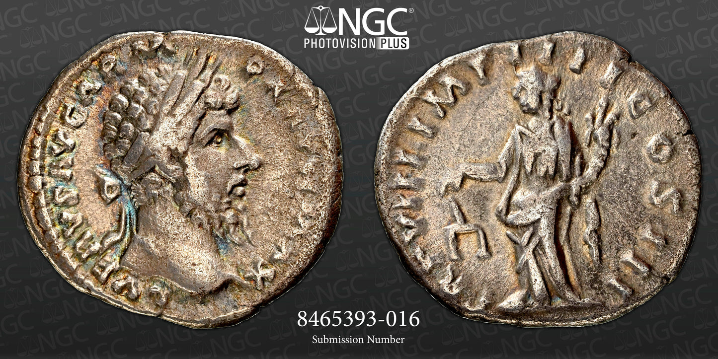 Roman Empire - Lucius Verus - Silver Denarius - NGC VF - RIC:576