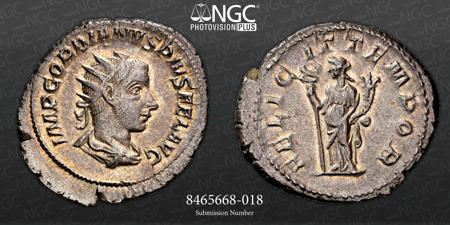 Roman Empire - Gordian III - Silver Double-Denarius - NGC Ch XF - Heavy-Weight Specimen