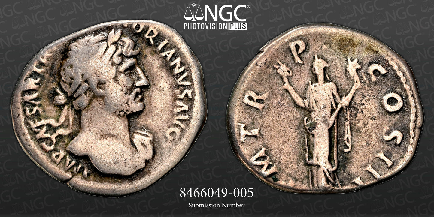 Roman Empire - Hadrian - Silver Denarius - NGC VG