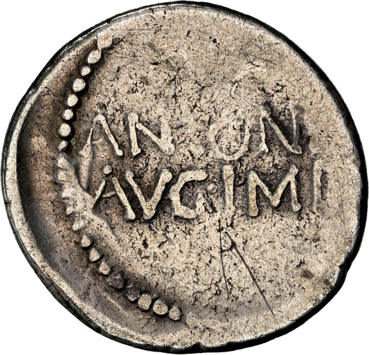Roman Imperatorial - Marc Antony - Silver Denarius - NGC F - Crawf. 542/2