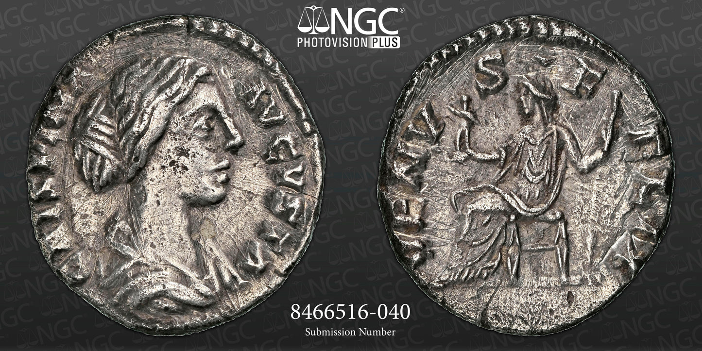 Roman Empire - Crispina - Silver Denarius - NGC XF - RIC:288