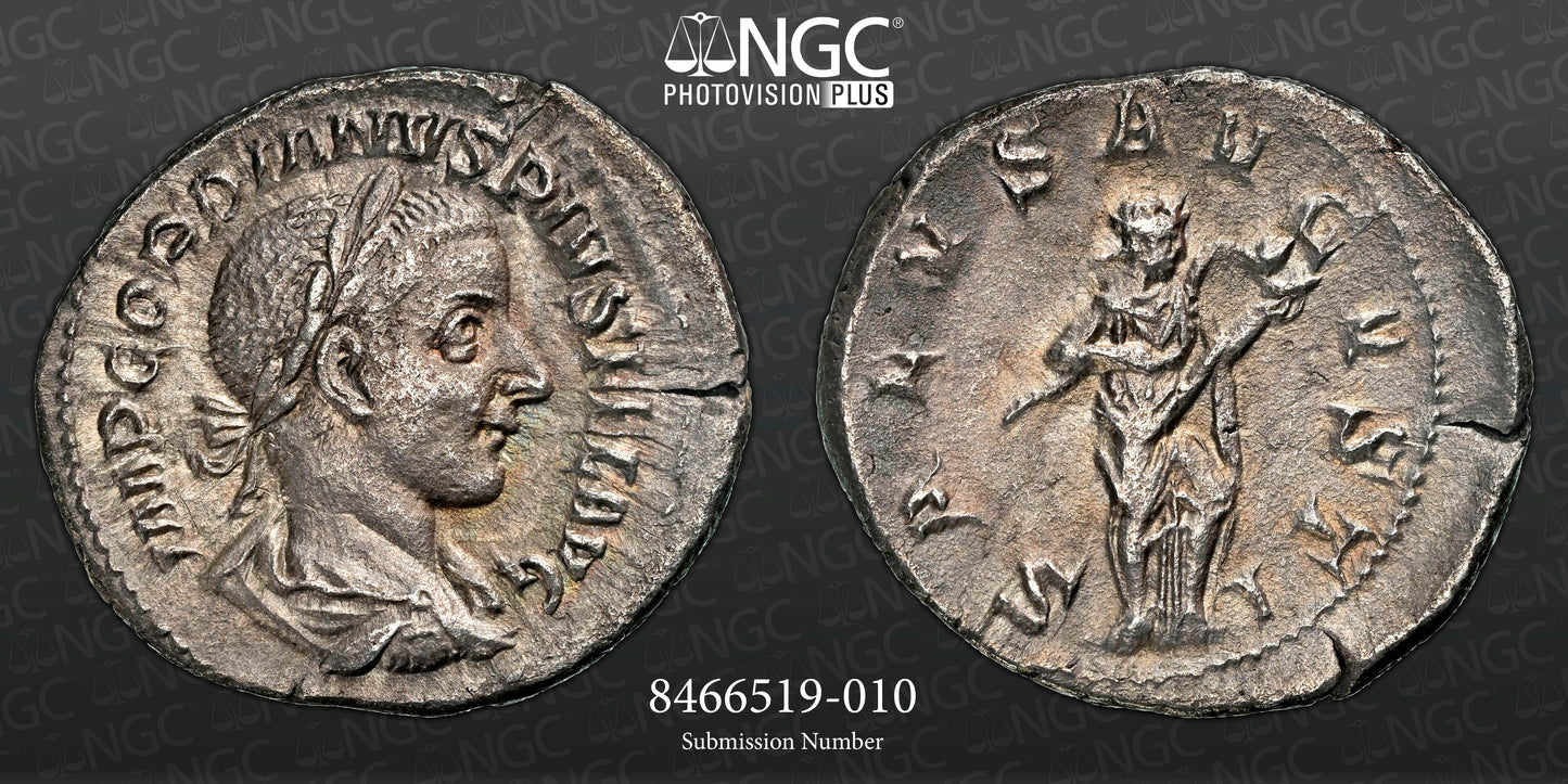 Roman Empire - Gordian III - Silver Denarius - NGC XF