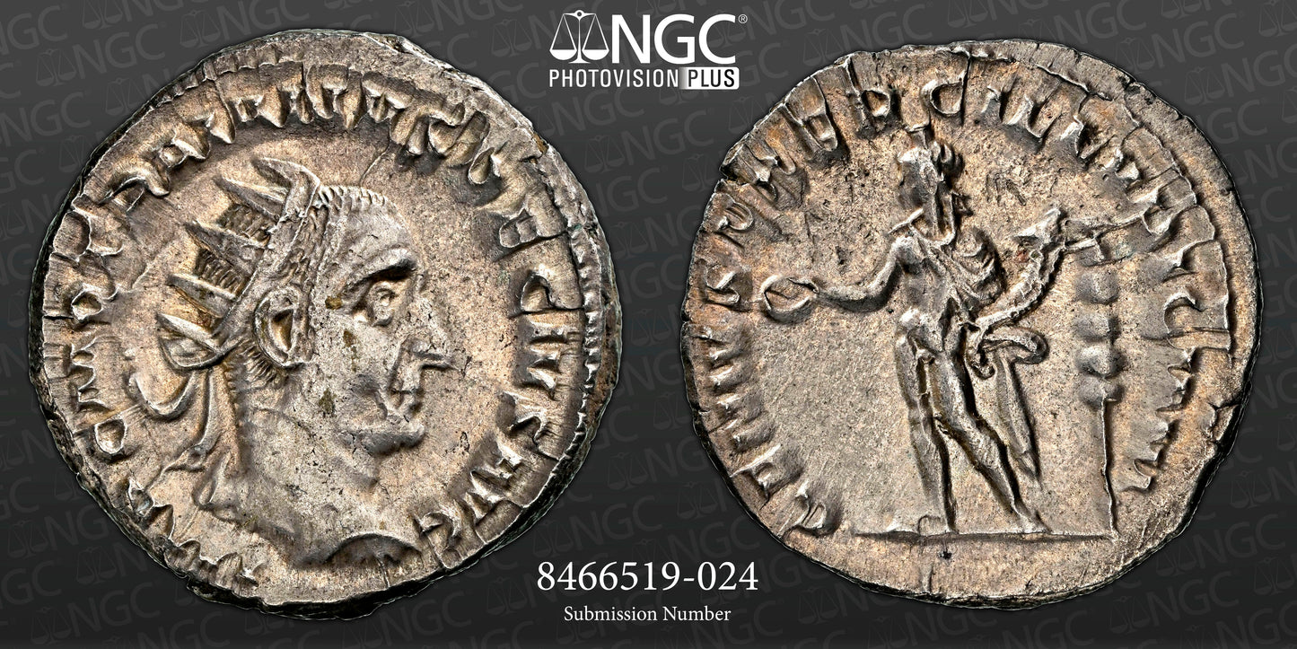 Roman Empire - Trajan Decius - Silver Double-Denarius - NGC AU