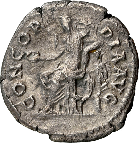 Roman Empire - Sabina - Silver Denarius - NGC VF - RIC:2501
