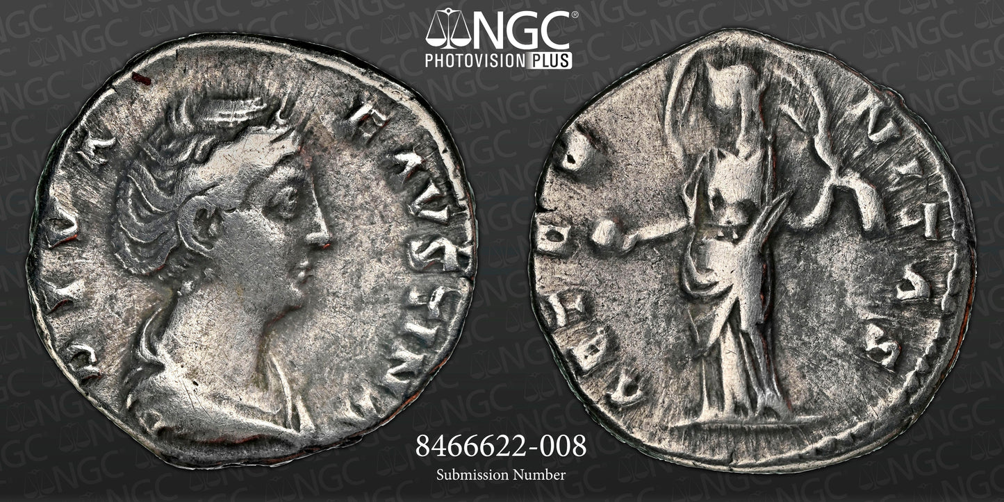 Roman Empire - Faustina I - Silver Denarius - NGC VF - RIC:351