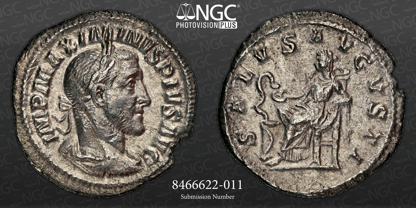 Roman Empire - Maximinus I - Silver Denarius - NGC XF - RIC:14