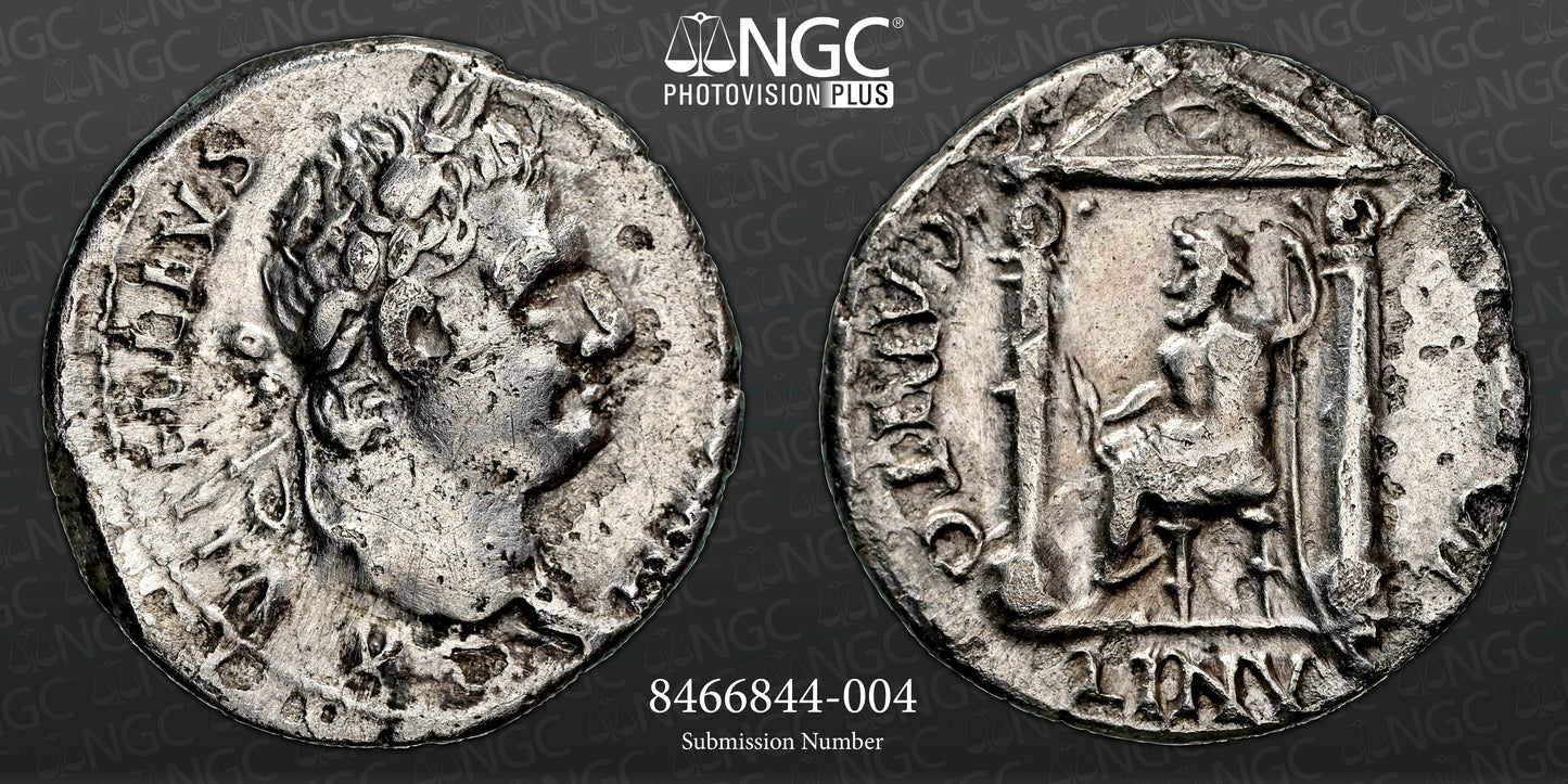 Roman Empire - Vitellius - Silver Denarius - NGC Ch VF - RIC:56