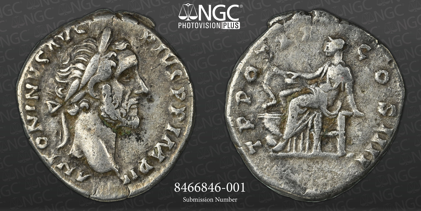Roman Empire - Antoninus Pius - Silver Denarius - NGC VF - RIC:264