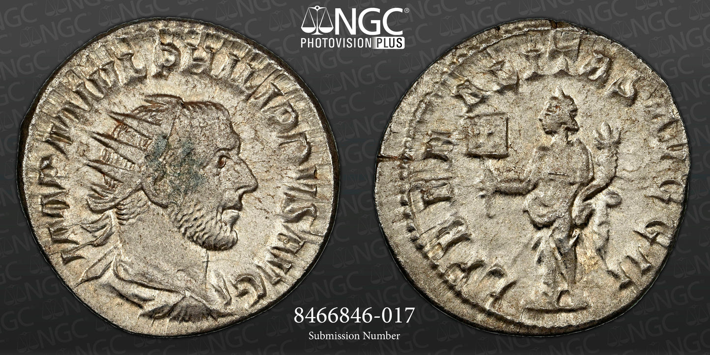 Roman Empire - Philip I - Silver Double-Denarius - NGC Ch XF - RIC:38b