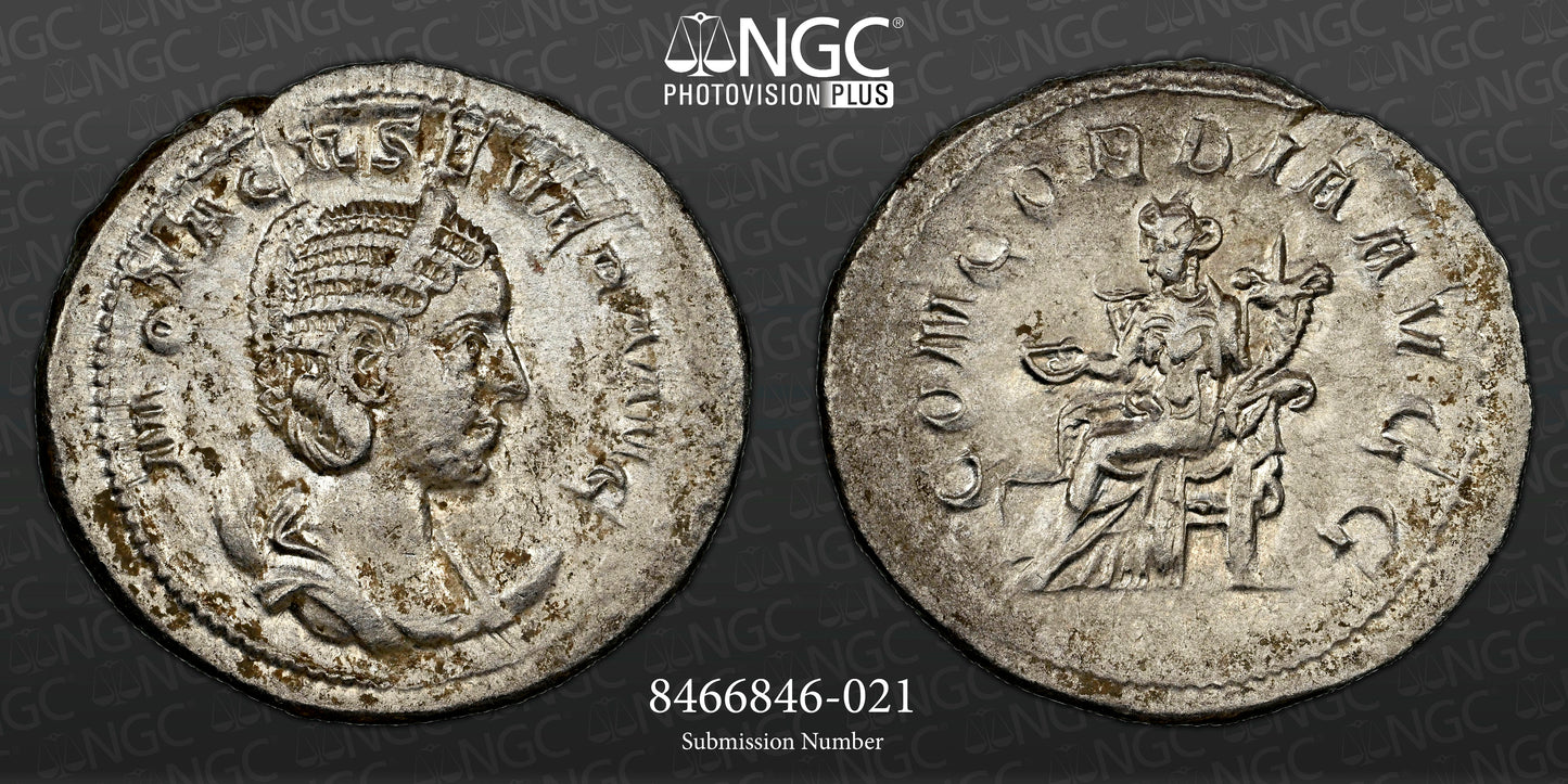 Roman Empire - Otacilia Severa - Silver Double-Denarius - NGC AU - RIC:125c
