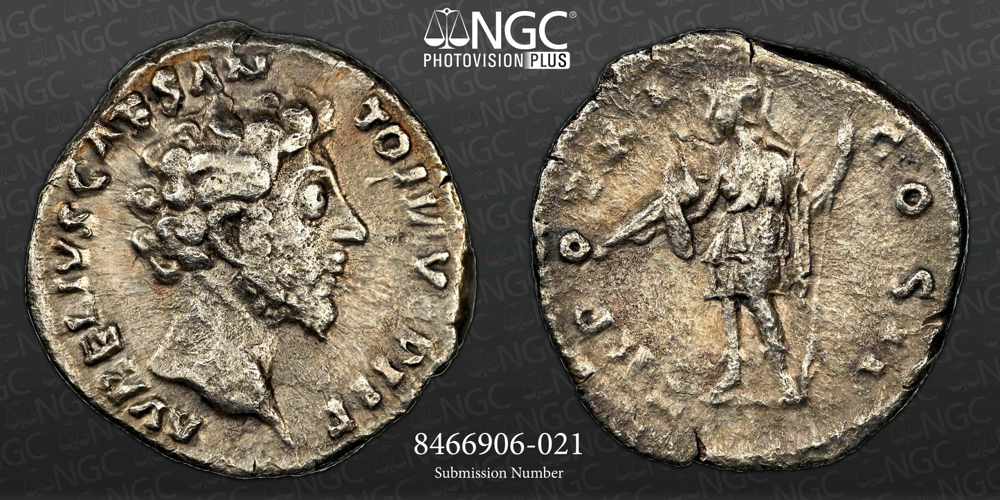 Roman Empire - Marcus Aurelius - Silver Denarius - NGC VF - RIC:62
