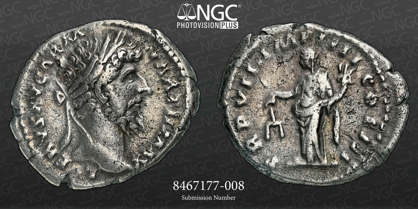 Roman Empire - Lucius Verus - Silver Denarius - NGC VF - RIC:578