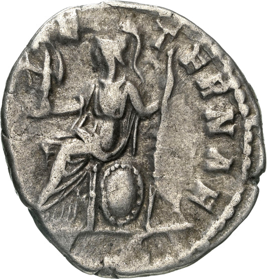 Roman Empire - Clodius Albinus - Silver Denarius - NGC Ch VF - RIC:11a