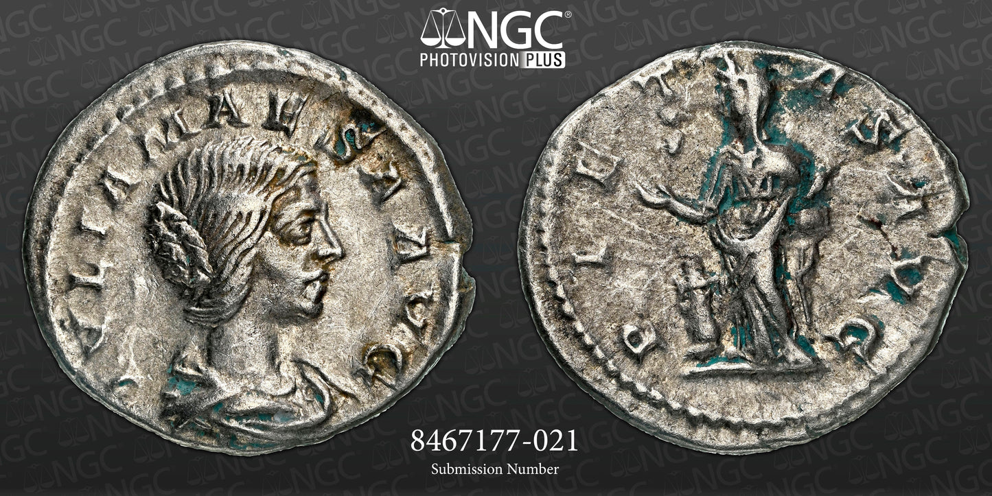 Roman Empire - Julia Maesa - Silver Denarius - NGC Ch VF - RIC:263