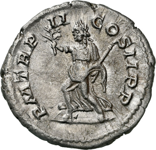Roman Empire - Elagabalus - Silver Denarius - NGC XF - RIC:21