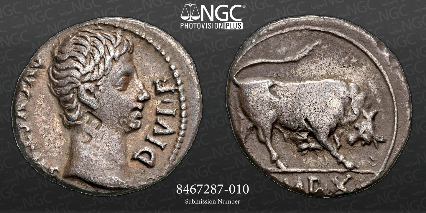 Roman Empire - Augustus - Silver Denarius - NGC VF - RIC:167a