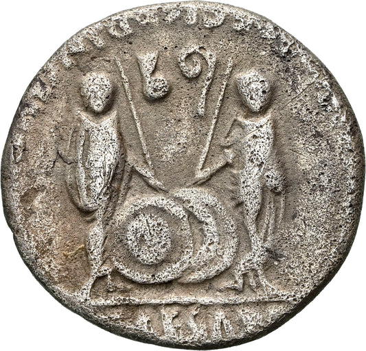 Roman Empire - Augustus - Silver Denarius - NGC Ch F - RIC:207