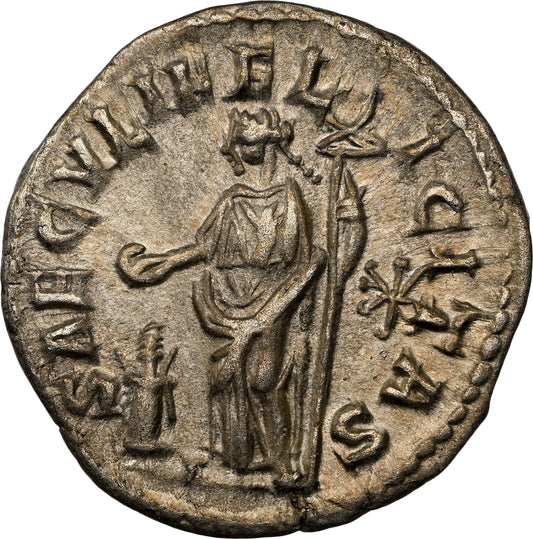 Roman Empire - Julia Maesa - Silver Denarius - NGC Ch VF