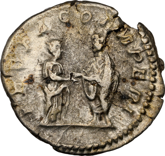 Roman Empire - Plautilla - Silver Denarius - NGC Ch VF