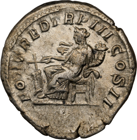 Roman Empire - Geta - Silver Denarius - NGC Ch VF