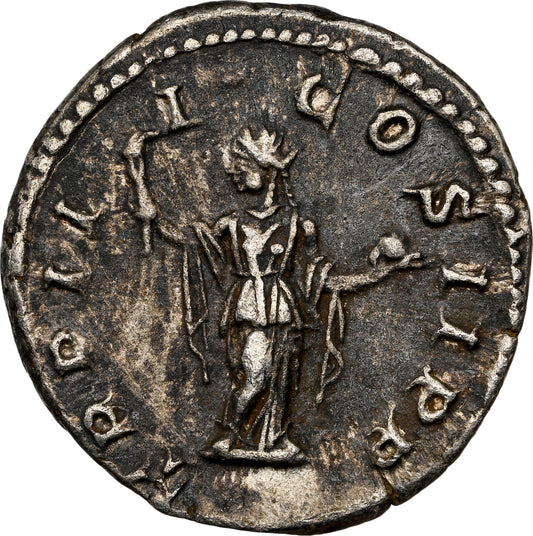 Roman Empire - Geta - Silver Denarius - NGC Ch VF