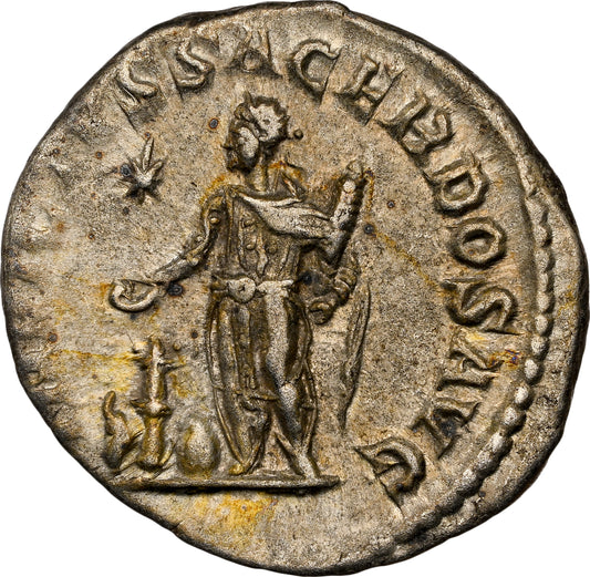 Roman Empire - Elagabalus - Silver Denarius - NGC XF