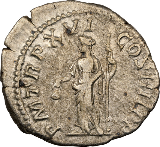 Roman Empire - Caracalla - Silver Denarius - NGC VF