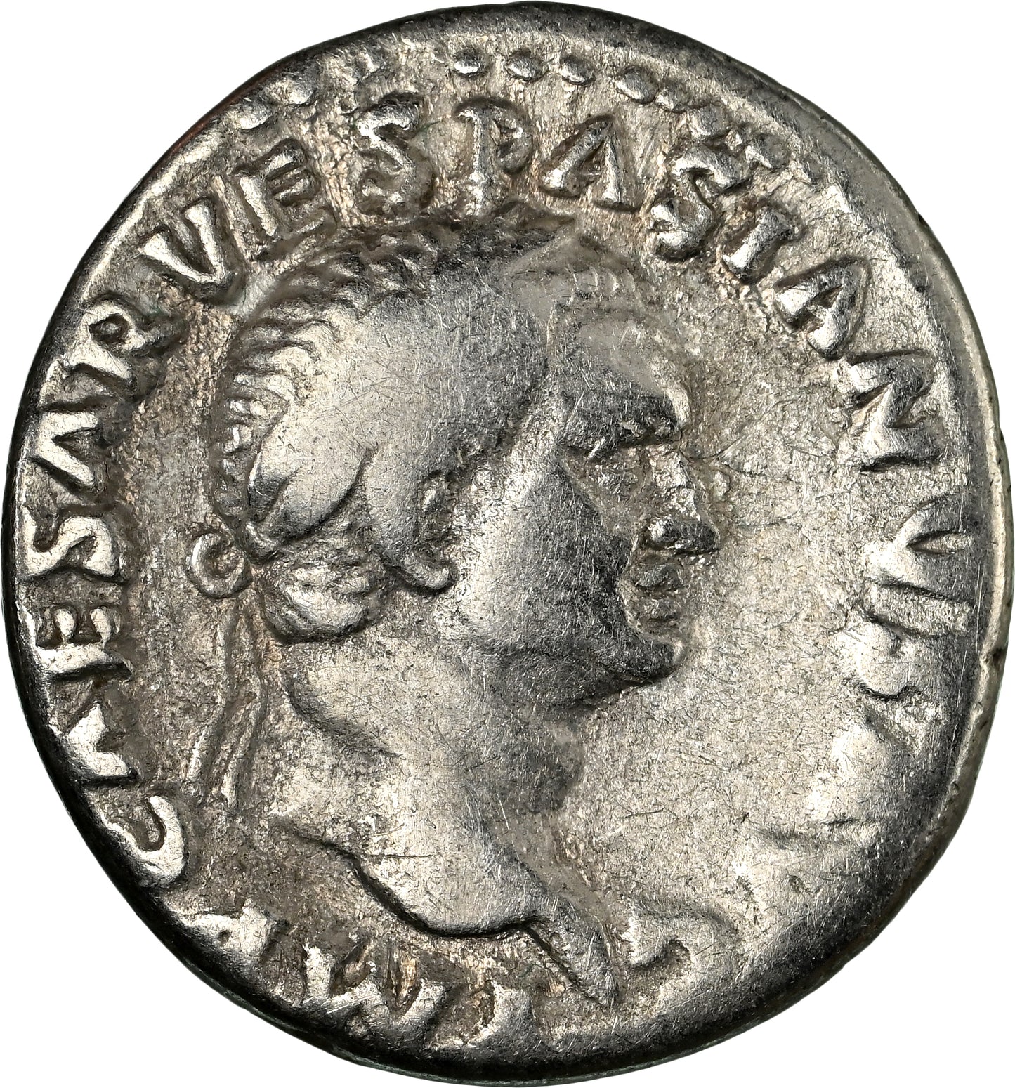 Roman Empire - Vespasian - Silver Denarius - NGC F