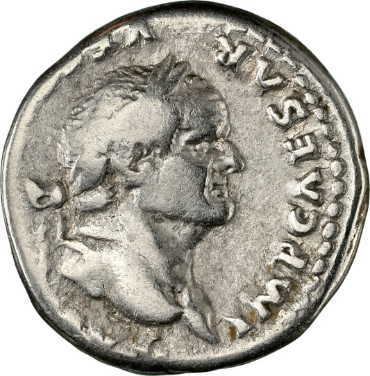 Roman Empire - Vespasian - Silver Denarius - NGC F