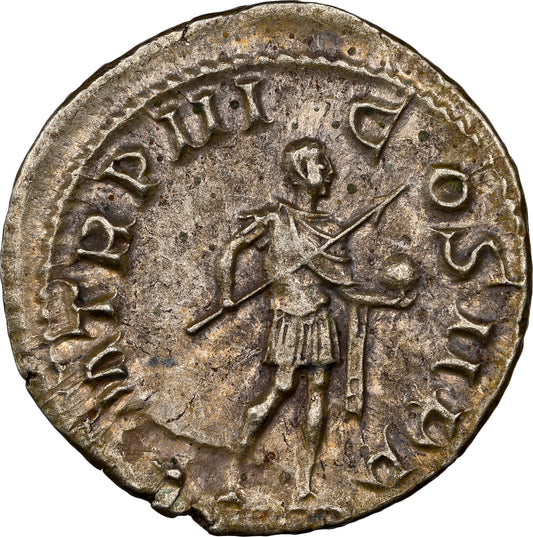 Roman Empire - Gordian III - Silver Denarius - NGC AU