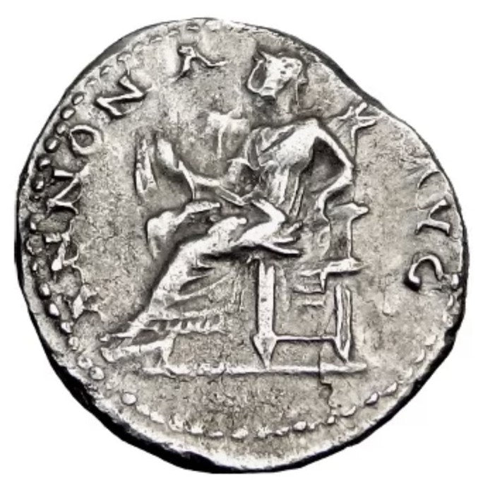 Roman Empire - Titus - Silver Denarius - NGC Ch VF - RIC:972