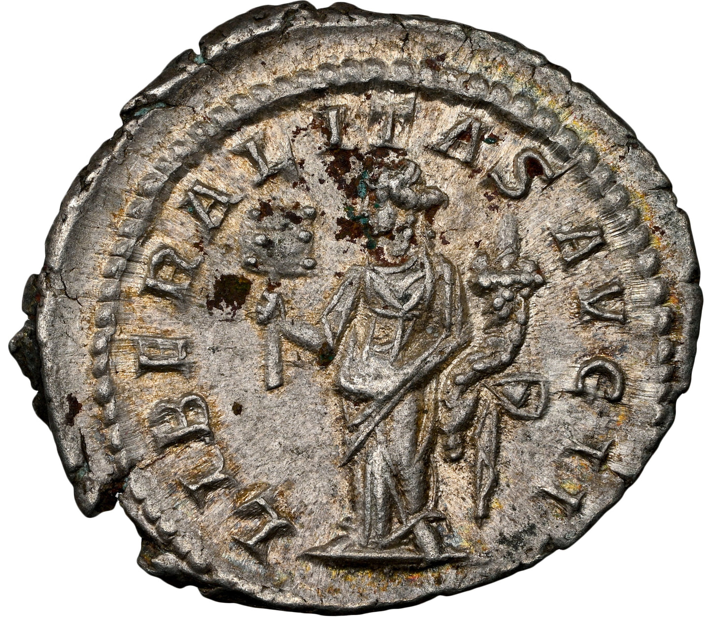 Roman Empire - Elagabalus - Silver Denarius - NGC AU - RIC:100
