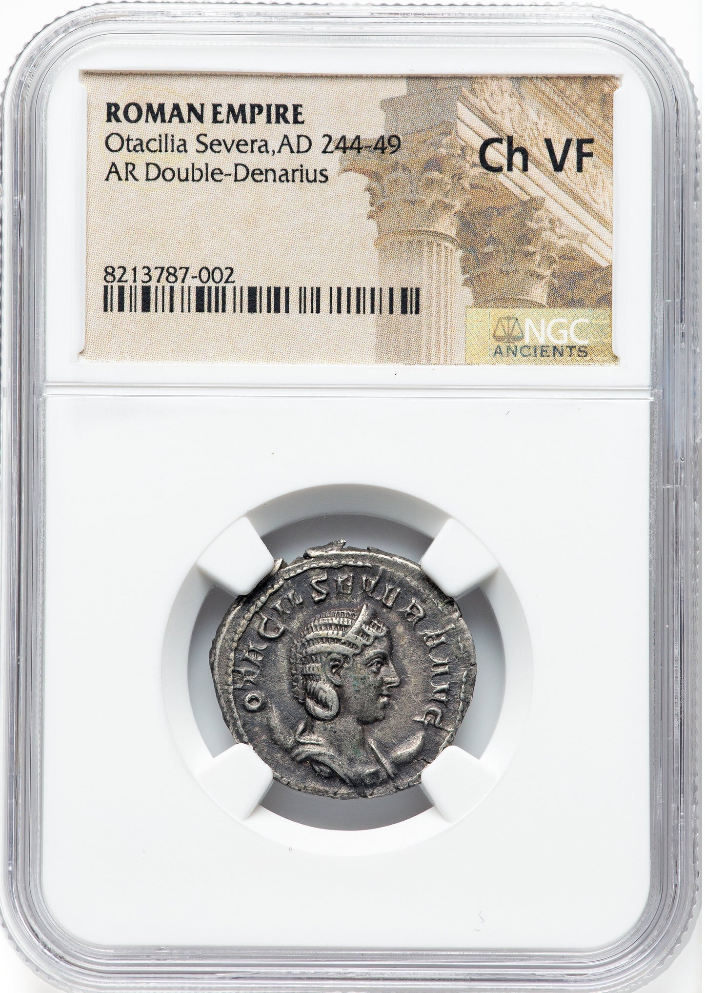Roman Empire - Otacilia Severa - Silver Double-Denarius - NGC Ch VF - RIC:115