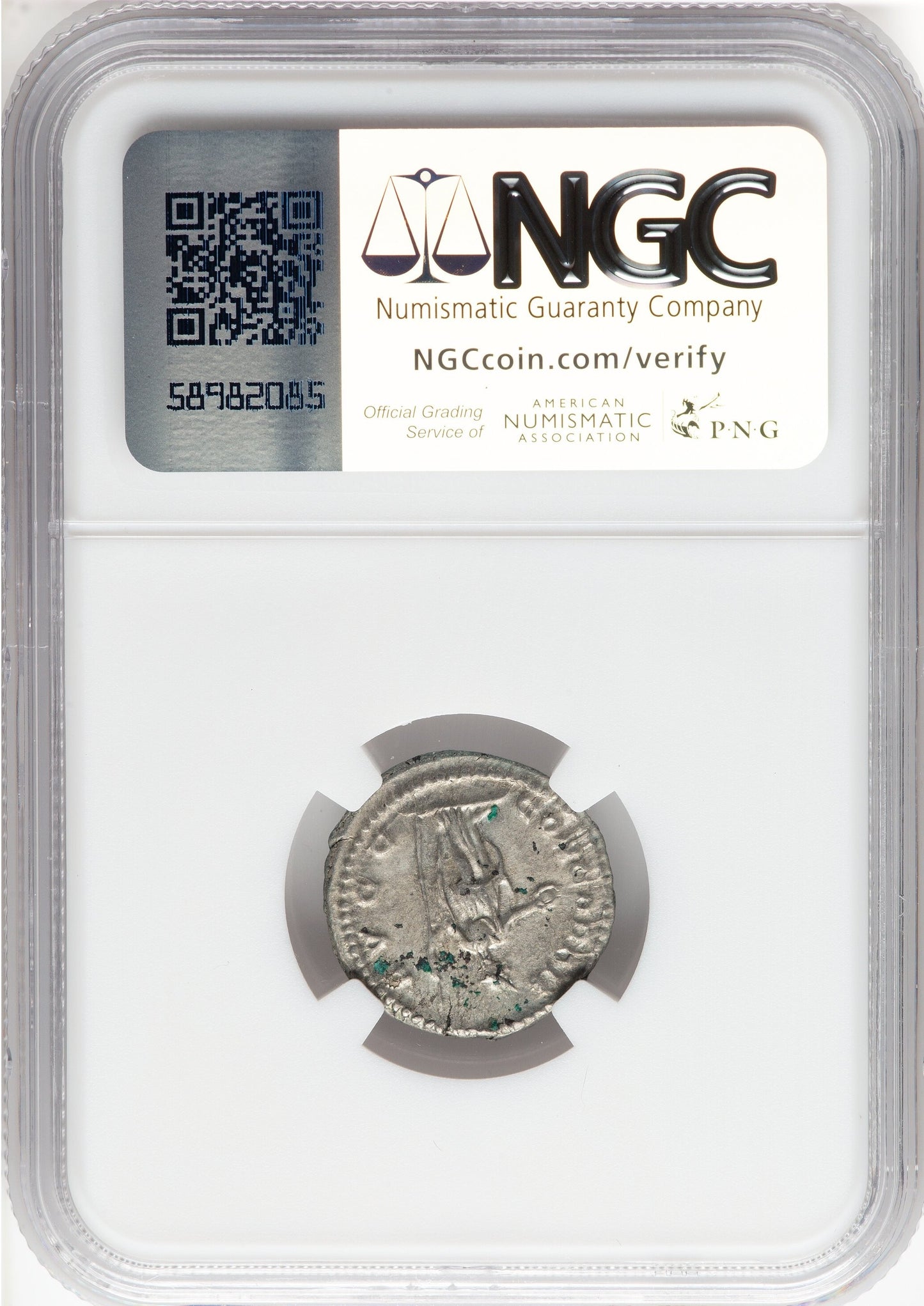 Roman Empire - Plautilla - Silver Denarius - NGC Ch XF