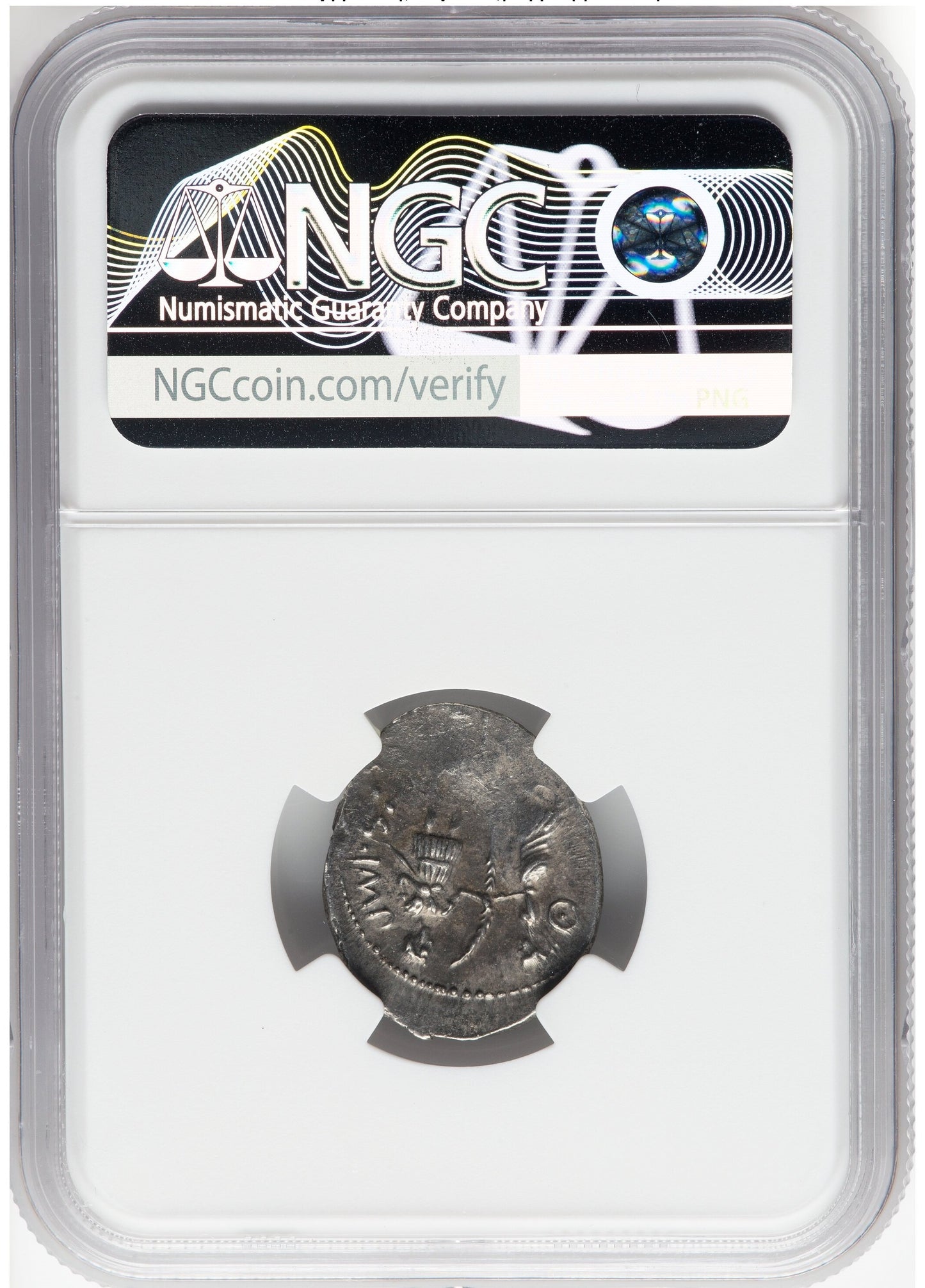 Roman Imperatorial - Pompey Junior - Silver Denarius - NGC XF - Crawf. 469/1a