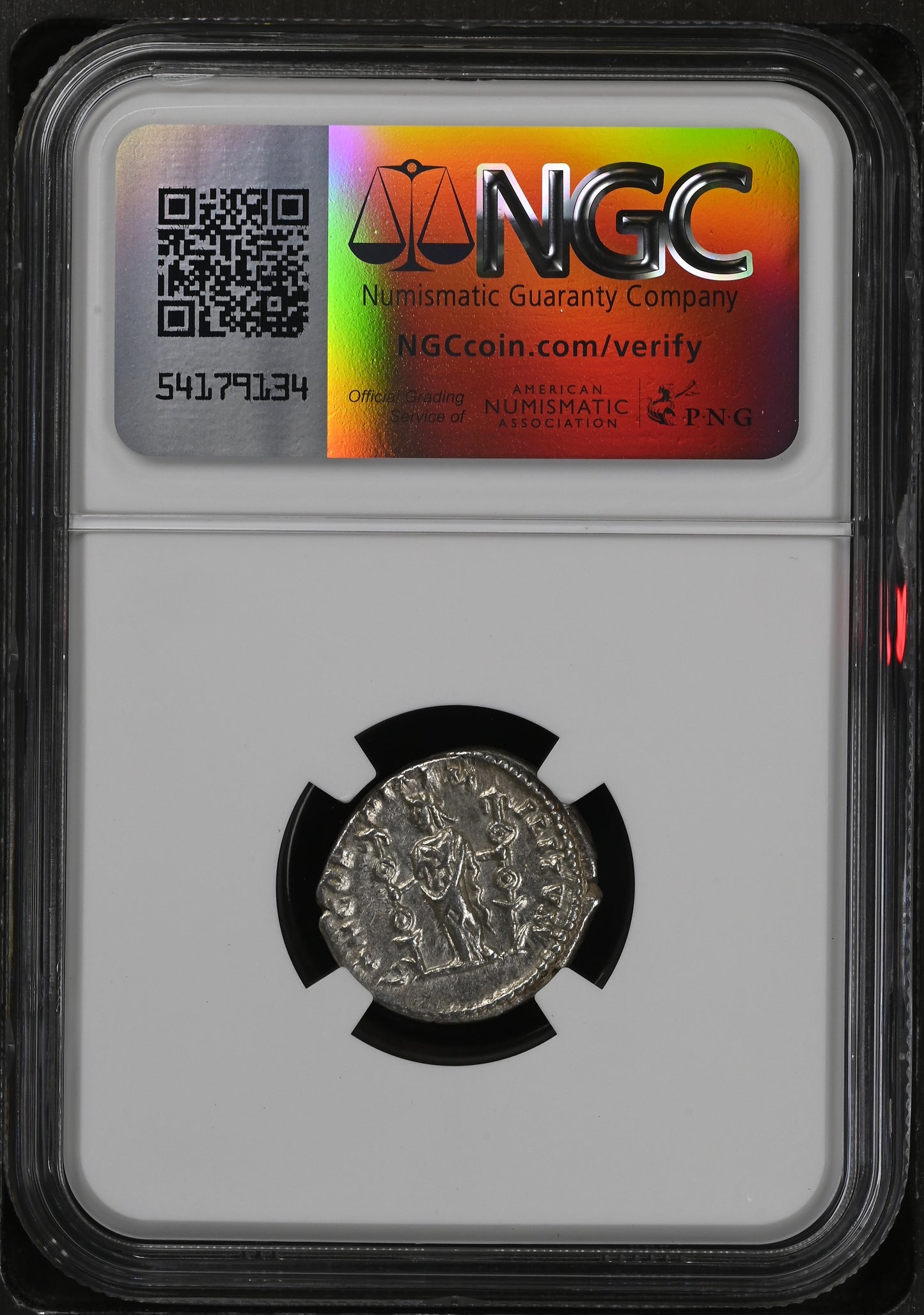 Roman Empire - Septimius Severus - Silver Denarius - NGC Ch XF - RIC:502b