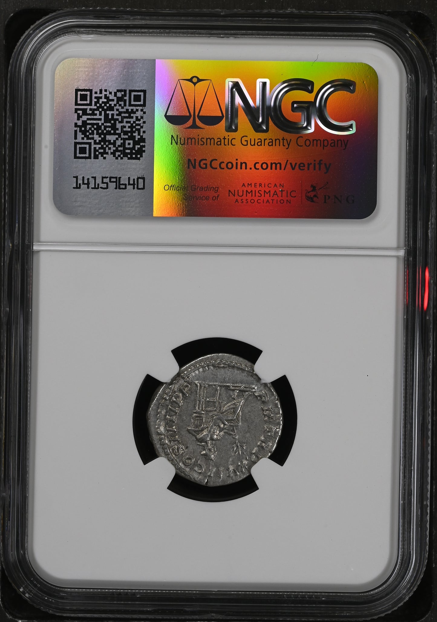 Roman Empire - Caracalla - Silver Denarius - NGC Ch XF - RIC:238a