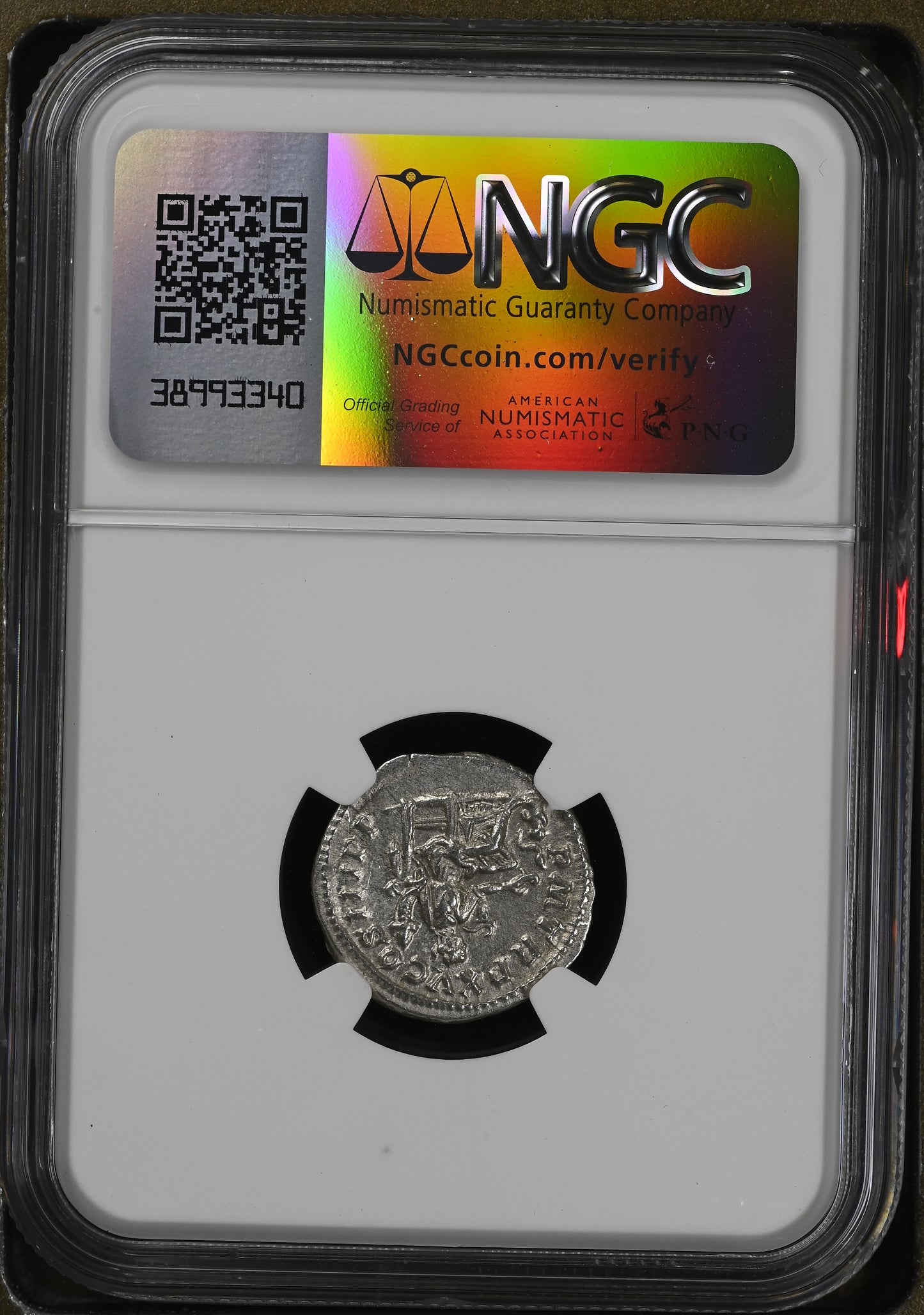 Roman Empire - Caracalla - Silver Denarius - NGC Ch XF - RIC:196