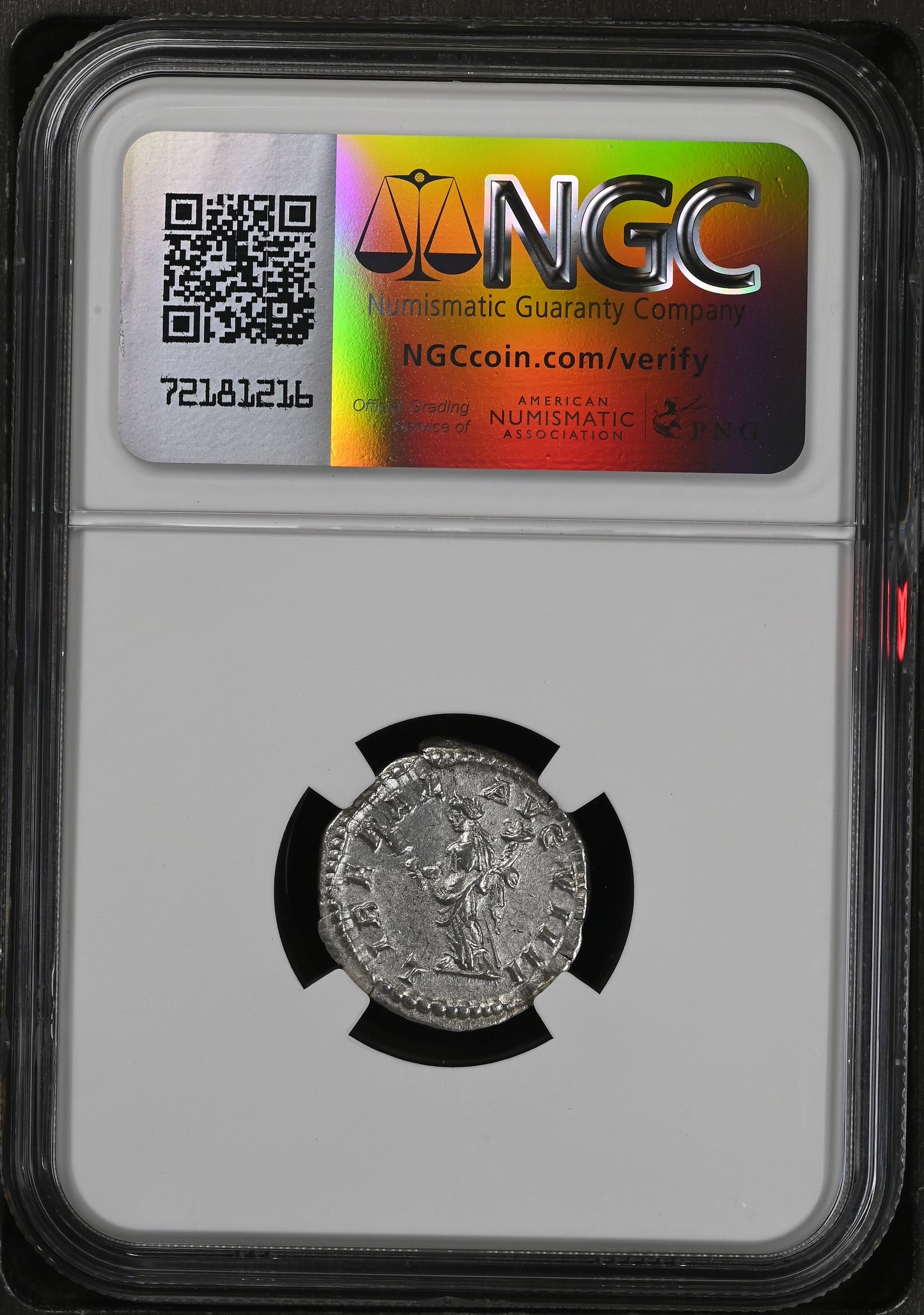 Roman Empire - Caracalla - Silver Denarius - NGC Ch AU - RIC:302