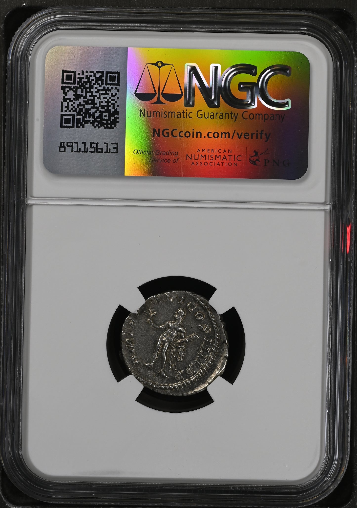 Roman Empire - Caracalla - Silver Denarius - NGC Ch XF - RIC:206b