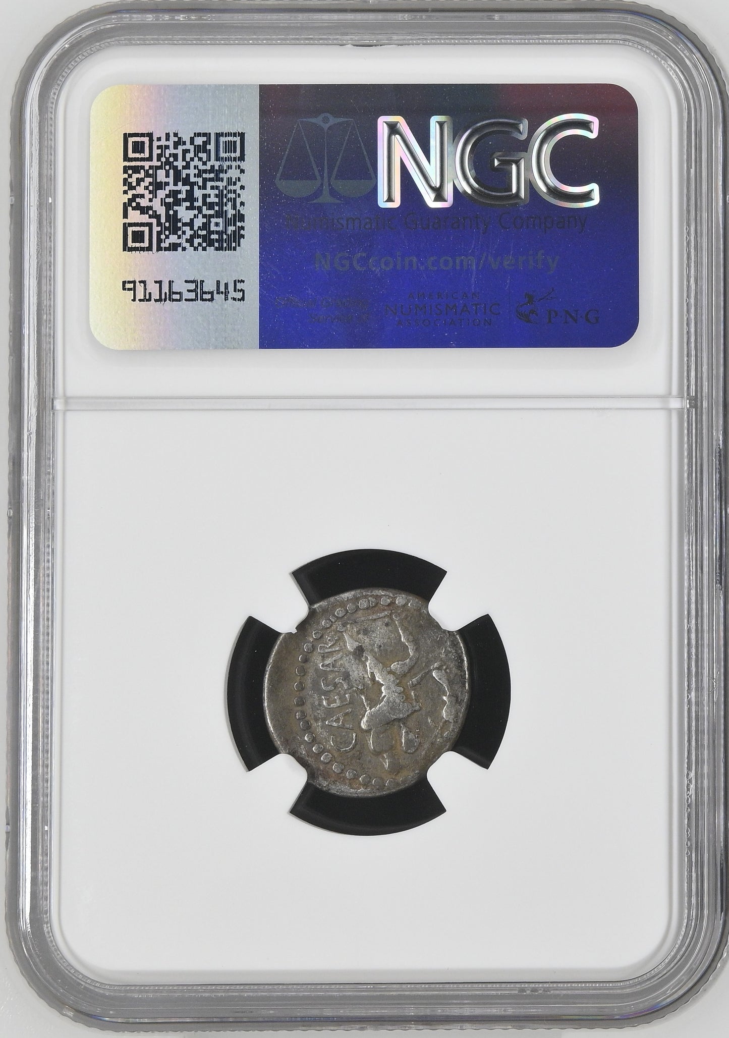 Roman Imperatorial - Julius Caesar - Silver Denarius - NGC F - Crawf. 458/1