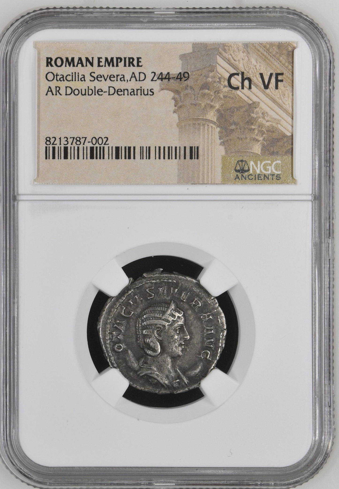 Roman Empire - Otacilia Severa - Silver Double-Denarius - NGC Ch VF - RIC:115