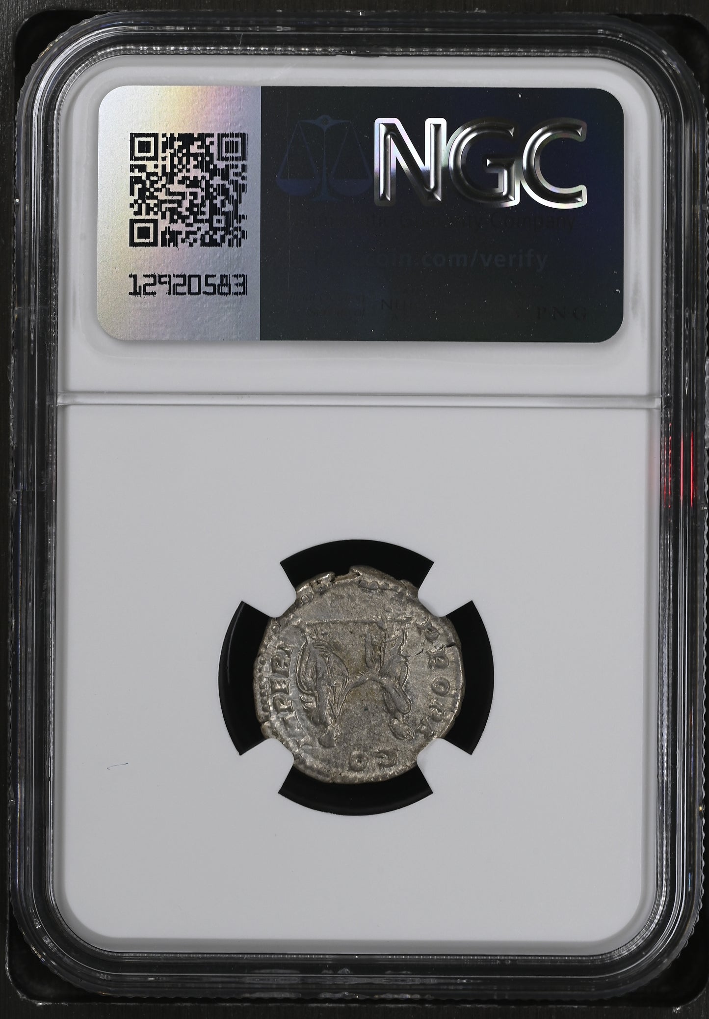 Roman Empire - Plautilla - Silver Denarius - NGC Ch XF