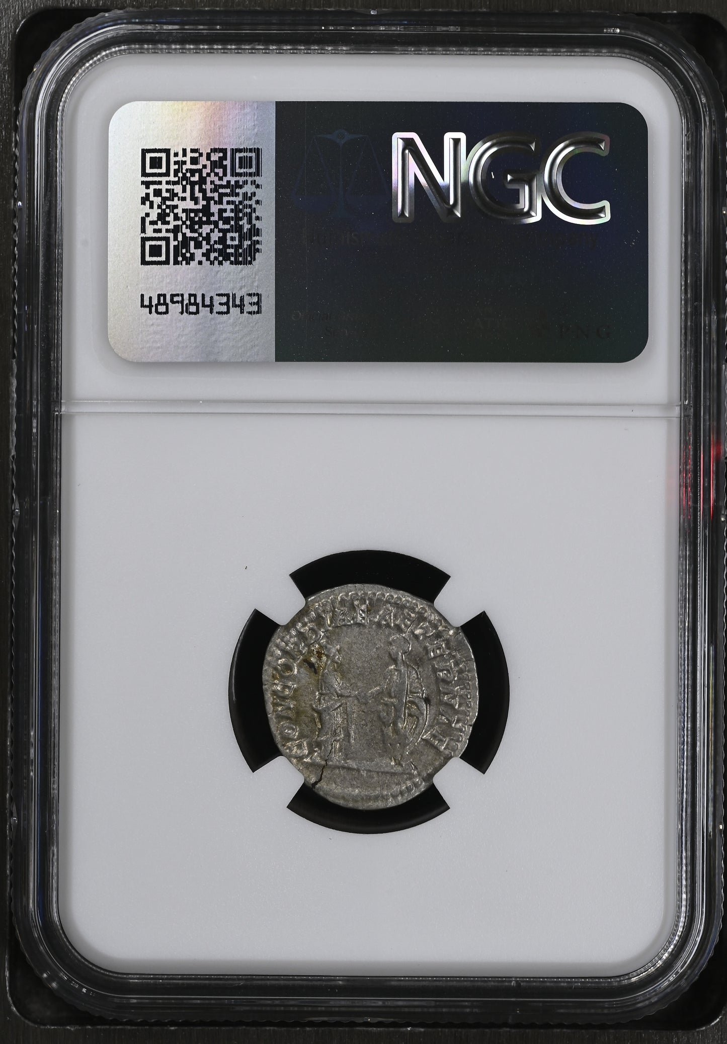 Roman Empire - Plautilla - Silver Denarius - NGC Ch XF