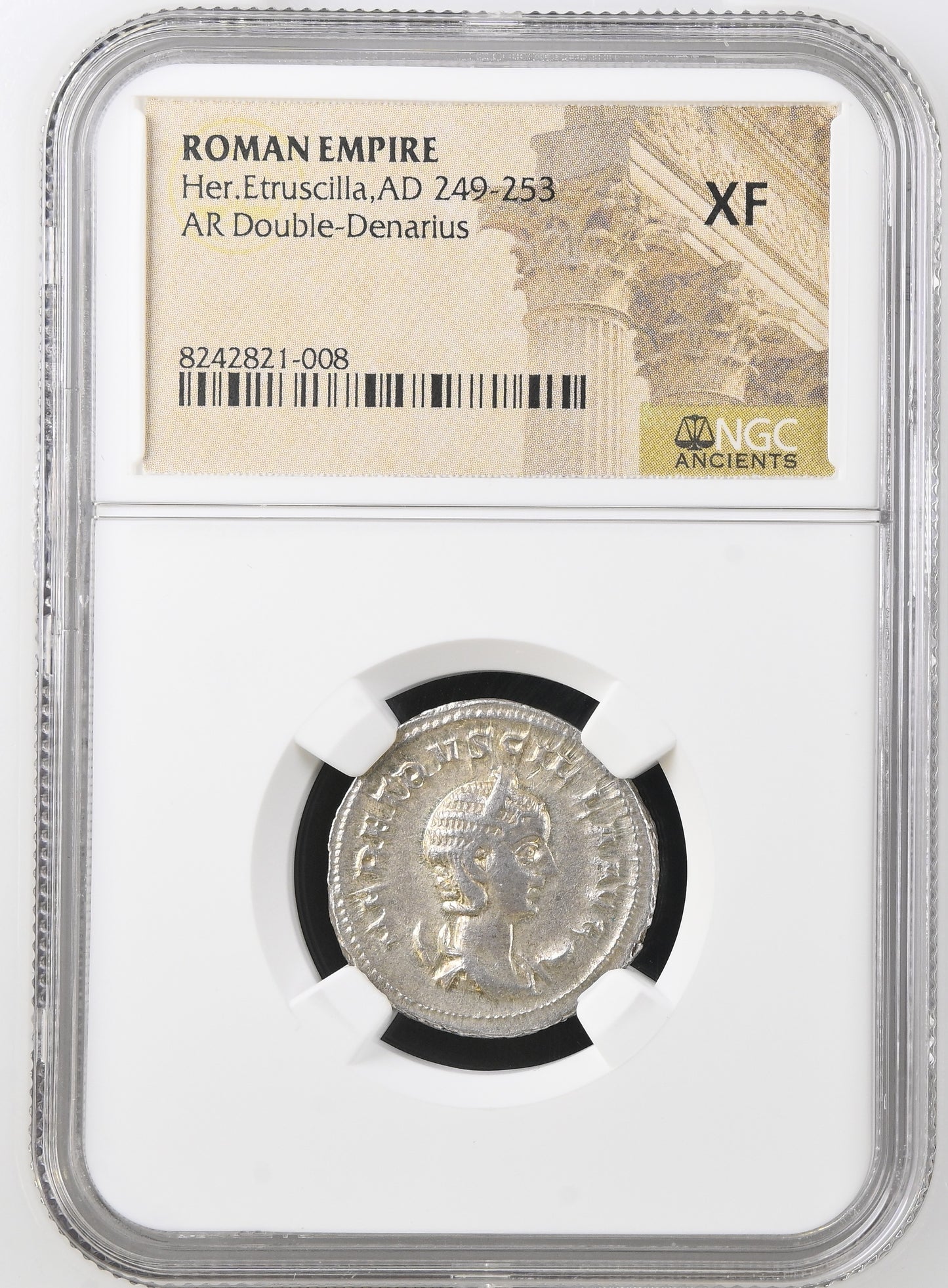 Roman Empire - Herennia Etruscilla - Silver Double-Denarius - NGC XF