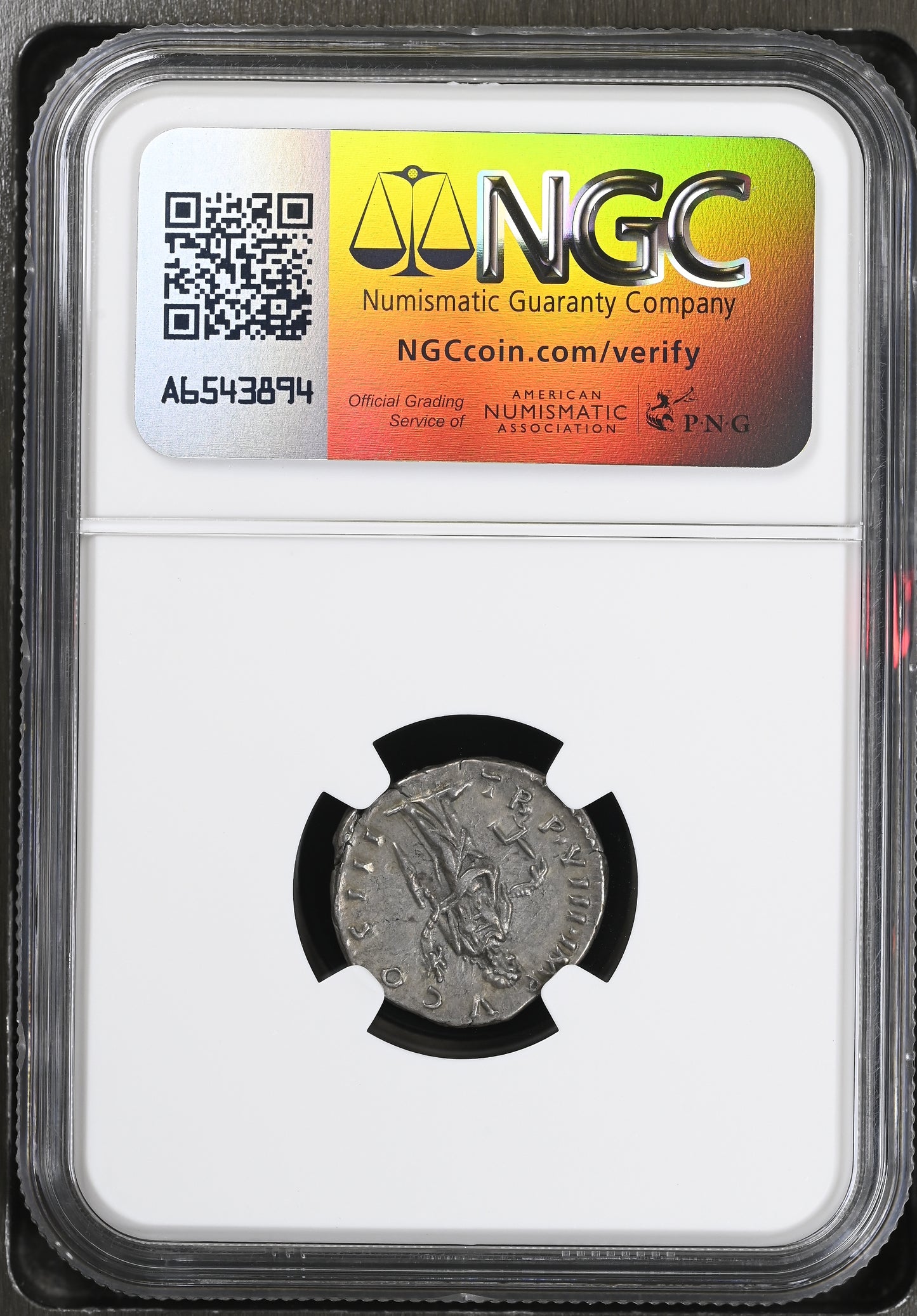 Roman Empire - Lucius Verus - Silver Denarius - NGC Ch XF - RIC:590
