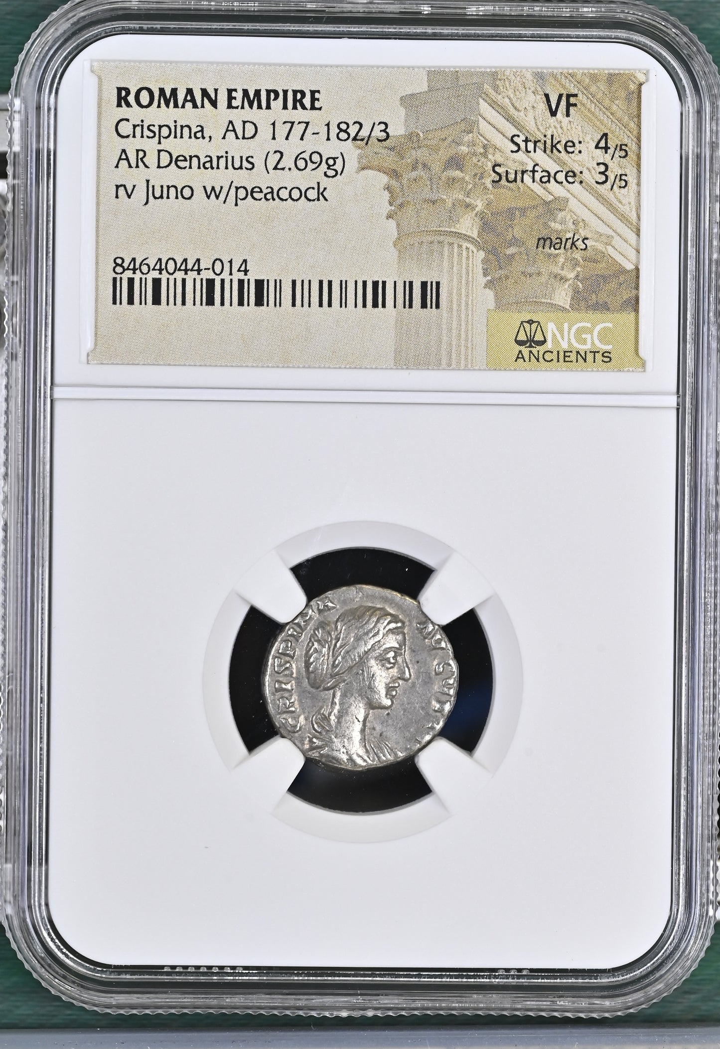 Roman Empire - Crispina - Silver Denarius - NGC VF - RIC:281 - RIC:283