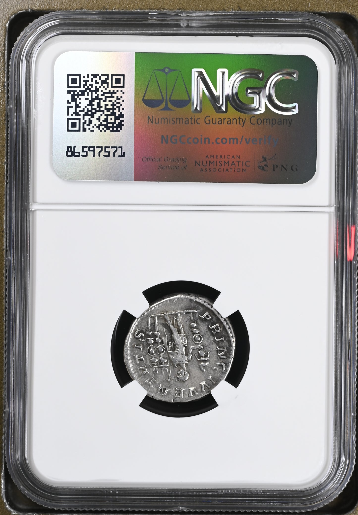 Roman Empire - Diadumenian - Silver Denarius - NGC VF - RIC:102a