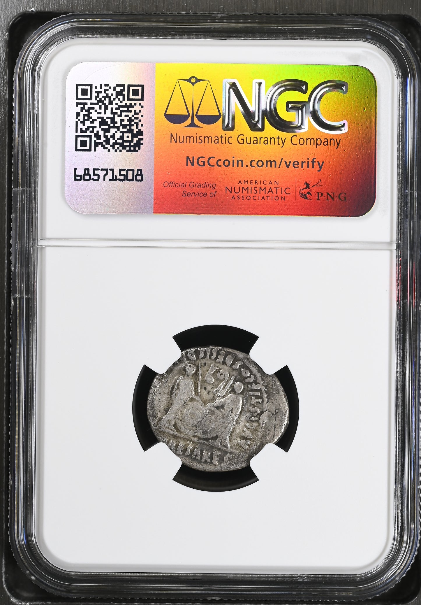 Roman Empire - Augustus - Silver Denarius - NGC F - RIC:207